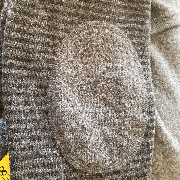 Lorenzo Magni Italy Wool Sweater Size Large Light & Dark Gray Stripes Crew Neck - Picture 9 of 12